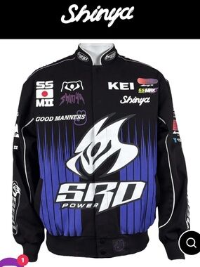 Shinya Black & Purple Racing Jacket